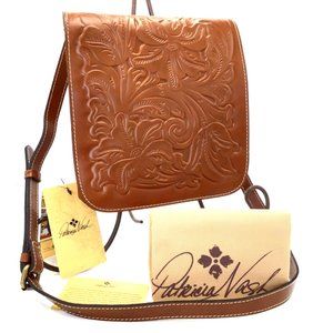 Patricia Nash Girona Crossbody Florence Brown Tooled Leather P89207 NWT $149